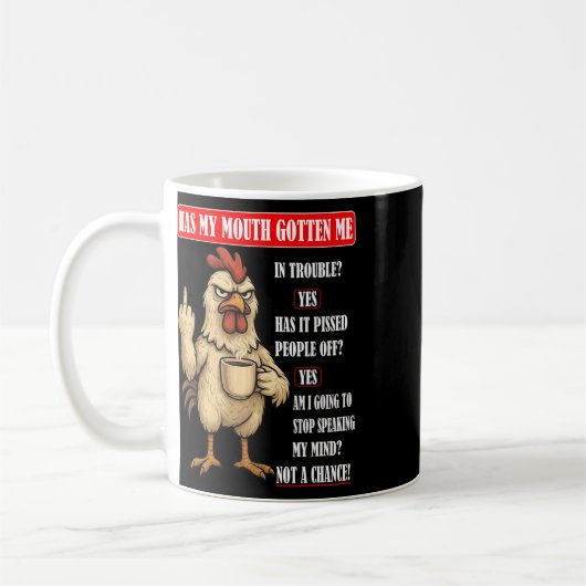 Mug Sy Chicken a eu ma bouche - Roos sarcastique (Gauche)