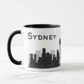 Mug Sydney, Australie horizon noir et blanc de | de (Gauche)