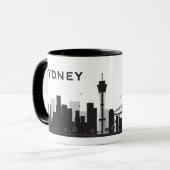 Mug Sydney, Australie horizon noir et blanc de | de (Devant gauche)