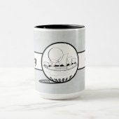 Mug Sydney City Élégant lin Ringer 15oz (Centre)