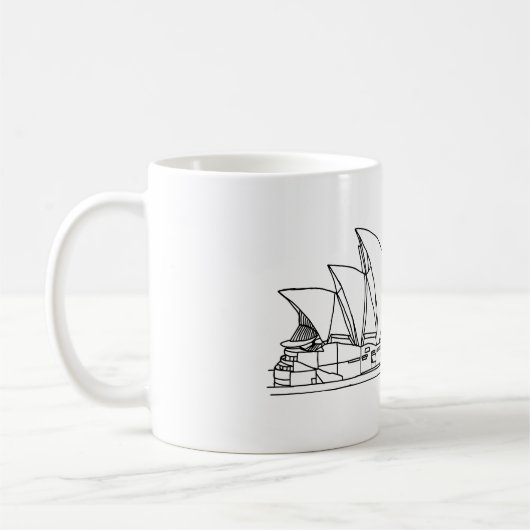 Mug Sydney Opera House Australie dessin (Gauche)