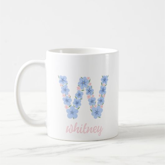 Mug SYLLABE Florale Pastel W Monogram (Gauche)