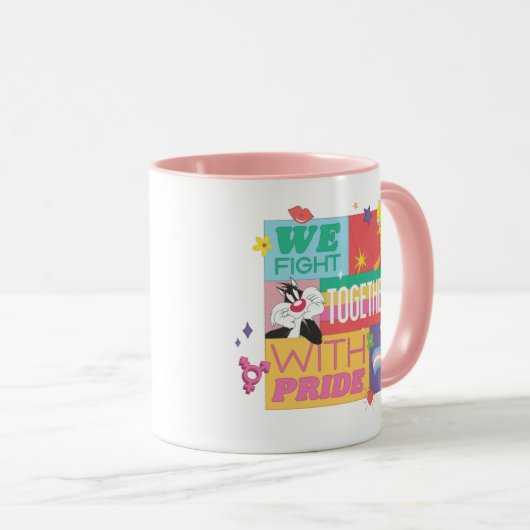 Mug SYLVESTER™ & TWEETY™| Nous combattons Avec Fierté (Devant droit)