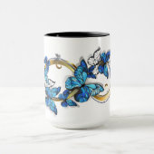 Mug Symbol Infinity of Blue Morpho Butterflies (Centre)