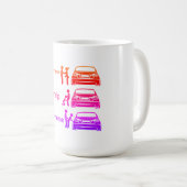 Mug Symbole amusant du circuit automobile (Devant droit)