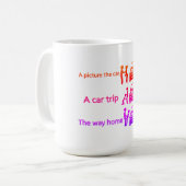Mug Symbole amusant du circuit automobile (Devant gauche)