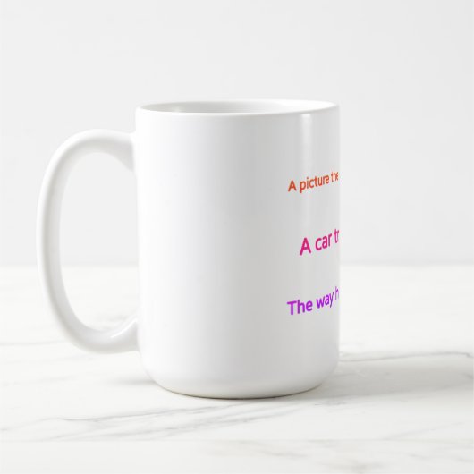 Mug Symbole amusant du circuit automobile (Gauche)