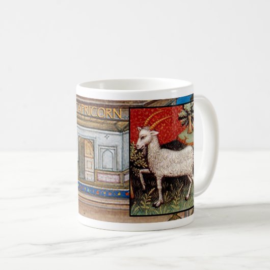 Mug SYMBOLE ANCIEN Zodiaque Capricorne Astrologie Café (Devant droit)