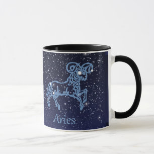 Mug Symbole Aries Constellation et Zodiac avec étoiles