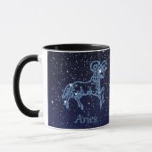Mug Symbole Aries Constellation et Zodiac avec étoiles (Gauche)