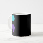 Mug Symbole Art cool Du Semicolon Pour La Prévention D (Devant gauche)