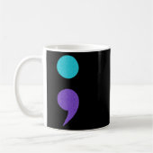 Mug Symbole Art cool Du Semicolon Pour La Prévention D (Gauche)