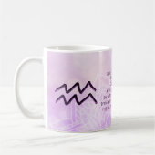 Mug Symbole astrologique violet Aquarius Zodiac (Gauche)