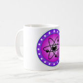 Mug Symbole atomique sur un arrière - plan rose (Devant gauche)