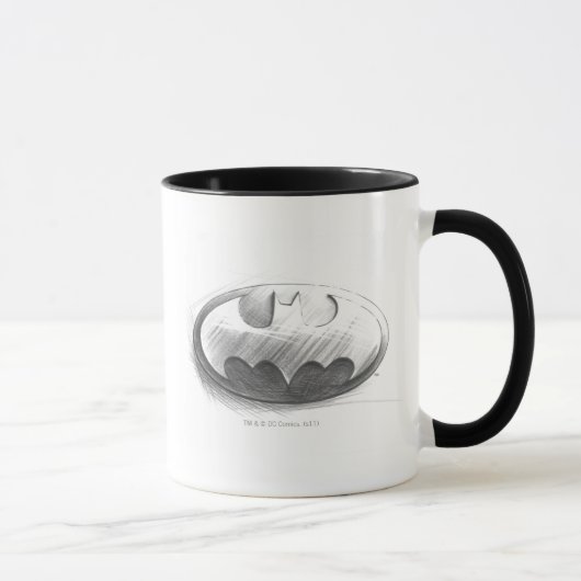Mug Symbole Batman | Logo de dessin insignia (Droite)