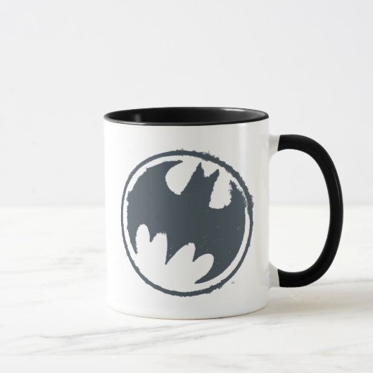Mug Symbole Batman | Logo Grey Grunge (Droite)
