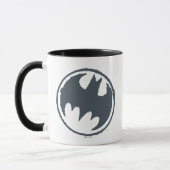 Mug Symbole Batman | Logo Grey Grunge (Gauche)