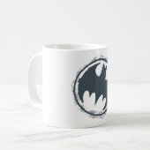 Mug Symbole Batman | Logo Grey Grunge (Devant gauche)