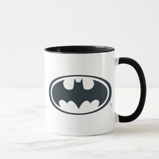 Mug Symbole Batman | Logo noir et blanc (Droite)