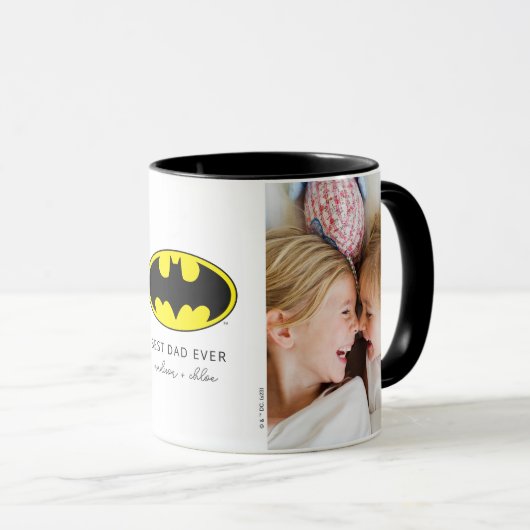 Mug Symbole Batman | Meilleur papa photo (Devant droit)