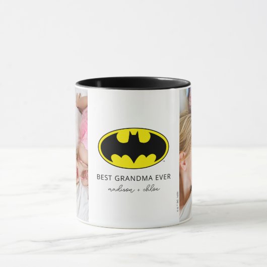 Mug Symbole Batman | Meilleure photo grand-mère (Centre)