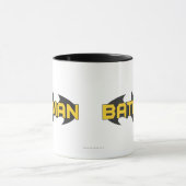 Mug Symbole Batman | Nom Logo jaune et noir (Centre)