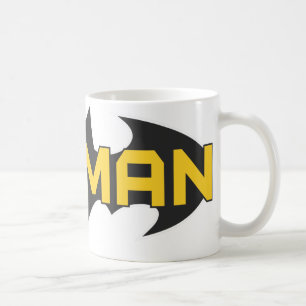 Mug Symbole Batman Nom Logo jaune et noir