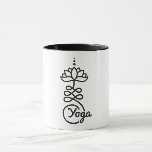 Mug Symbole bouddhiste Lotus Unalome/ Yoga (Centre)