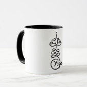 Mug Symbole bouddhiste Lotus Unalome/ Yoga (Devant gauche)