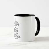 Mug Symbole bouddhiste Lotus Unalome/ Yoga (Devant droit)