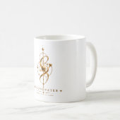 Mug Symbole Céleste de l'Orbite Cosmique Dorée (Devant droit)