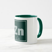 Mug Symbole chimique de l'élément de zinc chimie formu (Devant droit)