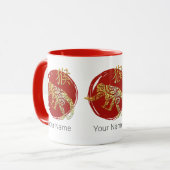 Mug Symbole chinois de singe Zodiaque Horoscope Conste (Devant gauche)