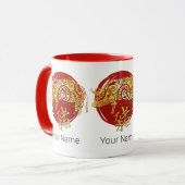 Mug Symbole chinois Zodiaque Horoscope Constellation (Devant gauche)