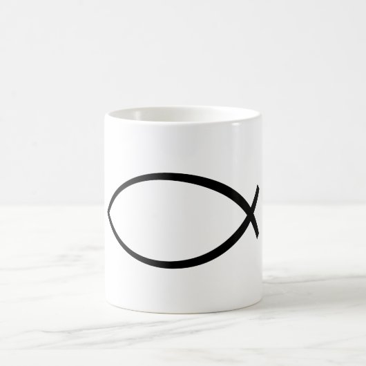 Mug Symbole Christian Fish (Ichthys) (Centre)