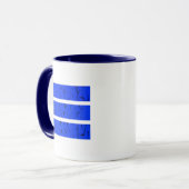 Mug Symbole cool 3 lignes | Uniformité et harmonie col (Devant gauche)