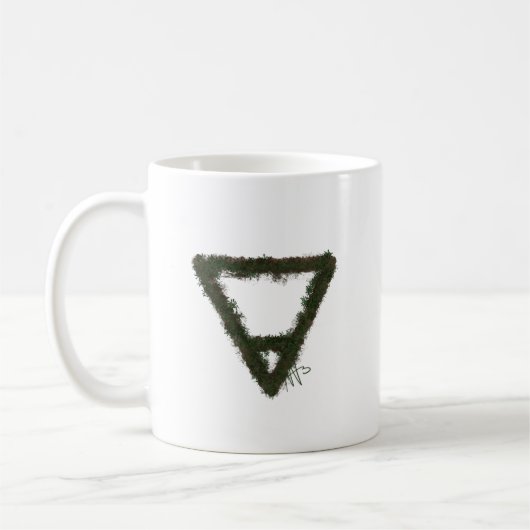 Mug Symbole d'alchimie de l'élément rocheux de la Terr (Gauche)