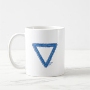 Mug Symbole d'alchimie des éléments d'eau ondulée