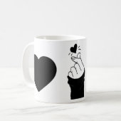 Mug Symbole d'amour du doigt de main "Love you" (Devant gauche)