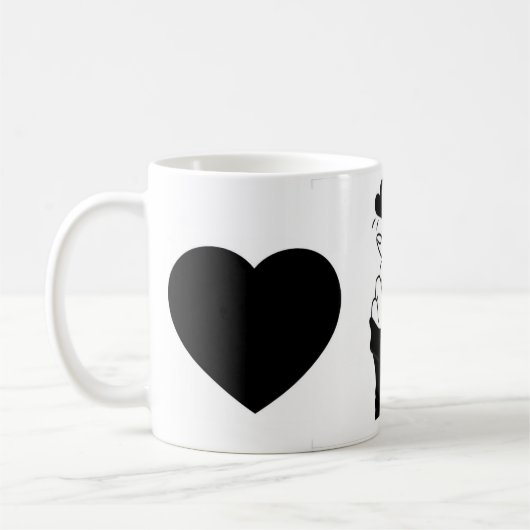 Mug Symbole d'amour du doigt de main "Love you" (Gauche)