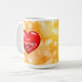 Mug Symbole d'amour rouge 3d en forme de coeur-50420 (Devant gauche)