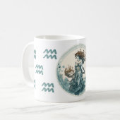 Mug Symbole d'Aquarius frappant (Devant gauche)