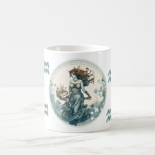 Mug Symbole d'Aquarius frappant (Centre)