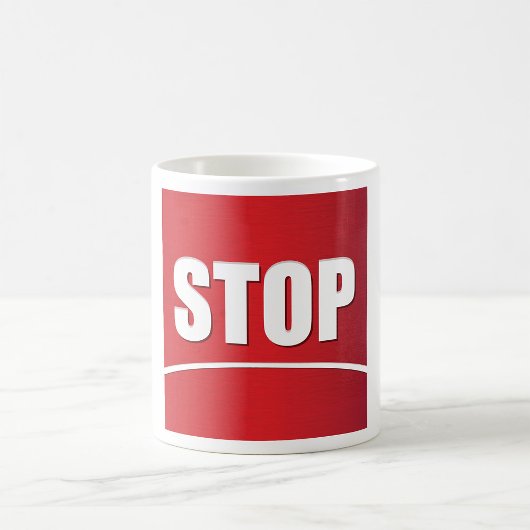 Mug Symbole d'arrêt rouge gras