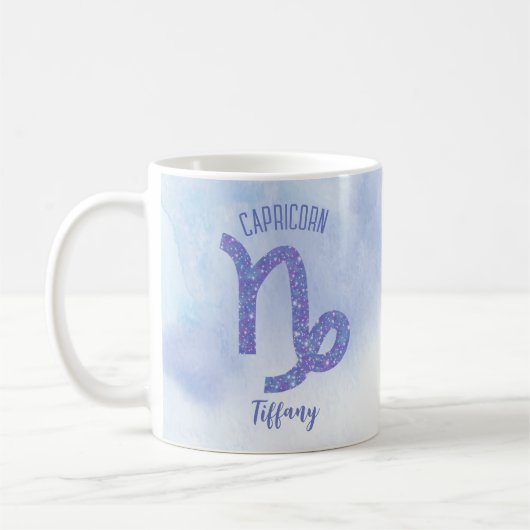 Mug SYMBOLE D'Astrologie Capricorne Personnalisée Viol (Gauche)