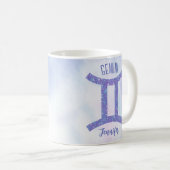 Mug SYMBOLE D'Astrologie Gemini Cute Personnalisé Viol (Devant droit)