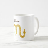 Mug Symbole d'astrologie Golden Scorpio (Devant droit)