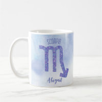 SYMBOLE D'Astrologie Scorpio Personnalisé Violet