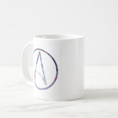 Mug Symbole d'athée de l'espace (Devant gauche)