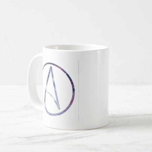 Mug Symbole d'athée de l'espace (Devant gauche)